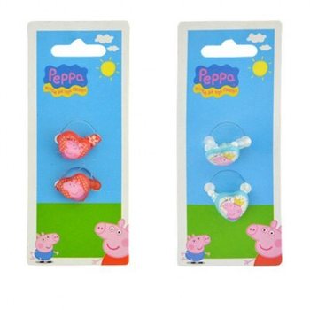 Σετ με 2 Παιδικά Δαχτυλίδια Peppa Pig (24 τεμ.)