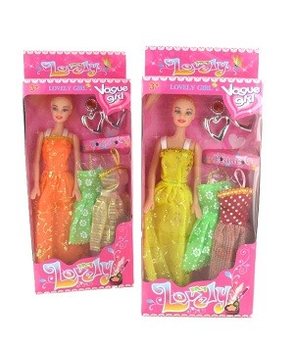Κούκλα Μόδας My Lovely Girl με Φορέματα & Σκουλαρίκια
