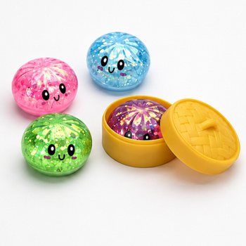 RAGE - Squishy GLITTER Dumplings &Mu;&Iota;&Kappa;&Rho;&Alpha; (5.5 x 5.5 x 3 &epsilon;&kappa;.) - Viral 2026 Fidget Toy (24 &tau;&mu;&chi;.)