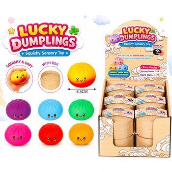 RAGE - LUCKY DUMPLINGS - Squishy Bun Dumplings &Mu;&Epsilon;&Gamma;&Alpha;&Lambda;&Omicron; &Delta;&iota;&alpha;&sigma;&tau;. 8.5 x 8.5 x 4.8 &epsilon;&kappa;. - &Sigma;&Epsilon; DISPLAY (12&tau;&mu;&chi;.)