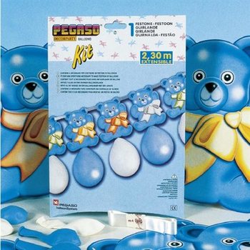 ΜΕΓΑΛΗ ΓΙΡΛΑΝΤΑ ΜΠΑΛΟΝΙΩΝ 2,3 ΜΕΤΡΑ - ΜΠΛΕ (5 τμχ.)