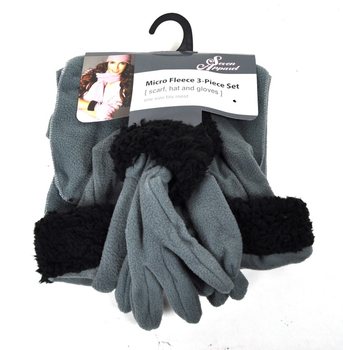 Σετ Micro Fleece 3 Τεμαχίων Γκρι