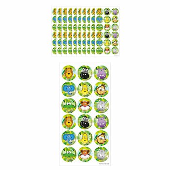 FUN STICKERS – ΖΟΥΓΚΛΑ 18 ΑΥΤΟΚΟΛΛΗΤΑ ΑΝΑ ΦΥΛΛΟ (10 τμχ.)