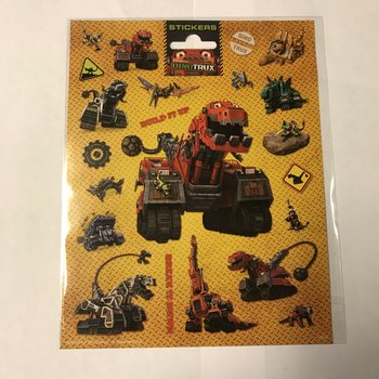 Μεγάλα φύλλα αυτοκόλλητων Dinotrux, 20x16 εκ. (10 τμχ.)