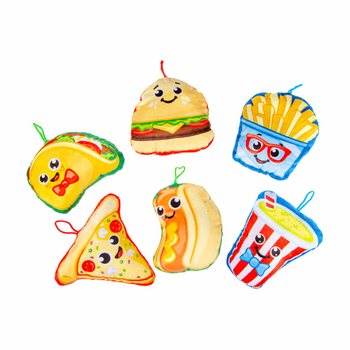 Λούτρινα Σνακ Fast Food Mix - 14 cm (24 τμχ.)