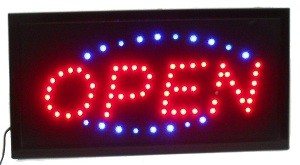 Φωτεινή Επιγραφή LED "OPEN" – 2 Χρώματα