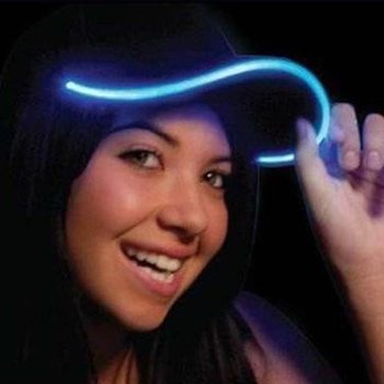 ΦΩΤΙΖΟΜΕΝΟ ΚΑΠΕΛΟ LED / PARTY CAPS - ΧΡΩΜΑ: ΜΠΛΕ (6 τμχ.)