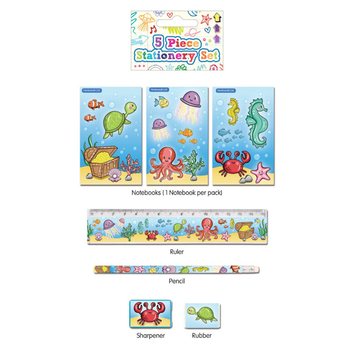 Σετ γραφής Sea Life 5 τεμαχίων (24 τεμ.)