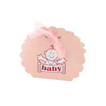 Κουτάκια Δώρου για Γέννηση / Baby Shower - Ροζ (12 τμχ.)