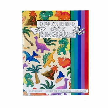 Βιβλίο Ζωγραφικής Δεινόσαυροι Α4, 21x28 cm, με Αυτοκόλλητα (12 τμχ)