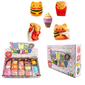 JUMBO Squishies σε Display (12 τμχ.) - Αρωματικά Αντιστρες