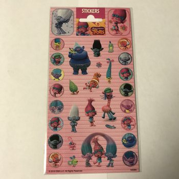 Φύλλο με Αυτοκόλλητα TROLLS - 20 x 10 εκ (10 τμχ.)