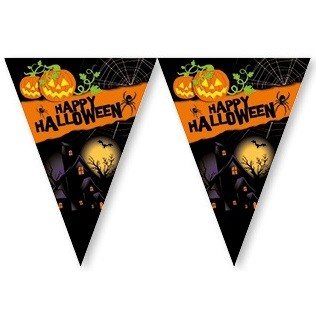 Γιρλάντα με Σημαιάκια Happy Halloween - 2,3 Μέτρα (6 τμχ.)