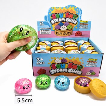 RAGE - Squishy GLITTER Dumplings ΜΙΚΡΑ (5.5 x 5.5 x 3 εκ.) - Viral 2026 Fidget Toy (24 τμχ.)