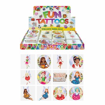 FUN TATTOOS - ΣΧΕΔΙΟ: ΝΕΡΑΙΔΑ / FAIRY, Κάθε Πακέτο 12x Τατουάζ ΣΕ DISPLAY (48 τεμ.)