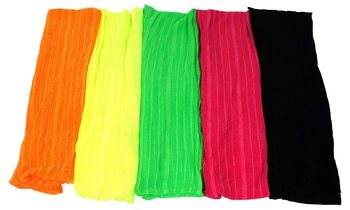 Σετ Φουλάρια Λαιμού Neon με Κάθετες Λεπτές Ρίγες (10 τμχ)