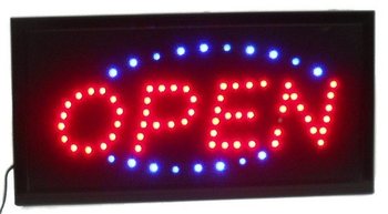 &Phi;&omega;&tau;&epsilon;&iota;&nu;ή &Epsilon;&pi;&iota;&gamma;&rho;&alpha;&phi;ή LED "OPEN" &ndash; 2 &Chi;&rho;ώ&mu;&alpha;&tau;&alpha;