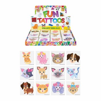 FUN TATTOO - DISPLAY ΓΑΤΕΣ & ΣΚΥΛΟΙ (48 ΠΑΚΕΤΑ)