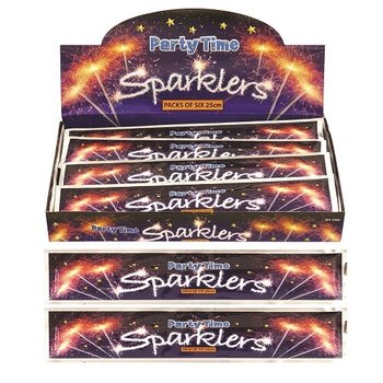 Σετ 6 σπινθηριστές (sparklers), 25 cm (36 συσκευασίες)