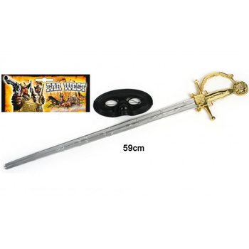 Σετ Μάσκα και Σπαθί Zorro - 59 cm (6 τεμ.)
