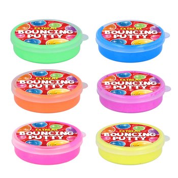 Πηλός που Αναπηδά Bouncing Putty, 10g - Διάφορα Χρώματα (6 τμχ.)