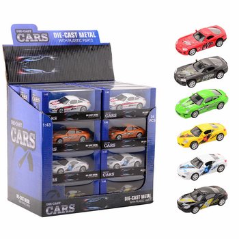 ΑΥΤΟΚΙΝΗΤΑ DIE CAST SUPER SPORT, ΚΛΙΜΑΚΑ 1:43 ΣΕ DISPLAY (24 τμχ)