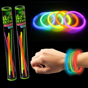 12 Τεμάχια Φωσφοριζέ Ράβδοι Glow Sticks σε Σωλήνα (22 σωλήνες)