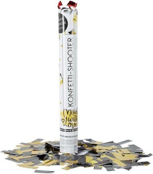 Κανόνι κομφετί – Χρώμα: Μαύρο-Κίτρινο - 40 cm - Partypopper (10 τμχ.)
