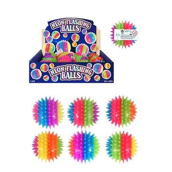 ΜΕΓΑΛΑ ΦΩΤΕΙΝΑ ΜΠΑΛΑΚΙΑ NEON SPIKEY, 7,5 εκ. ΣΕ DISPLAY (12 τμχ.)