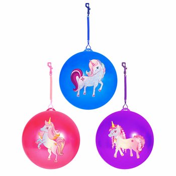 UNICORN / Μπάλα Μονόκερος με Σχοινί / Bungee Ball Ø23 cm (24 τμχ)