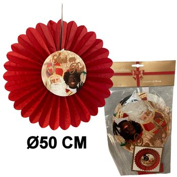 ΔΙΑΚΟΣΜΗΤΙΚΗ ΒΕΝΤΑΛΙΑ SINTERKLAAS Ø50 CM - ΑΝΑΔΙΠΛΟΥΜΕΝΗ (6 τμχ.)