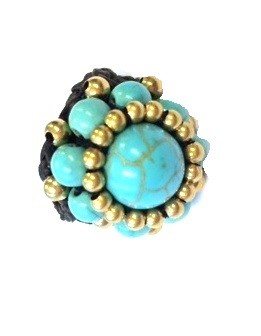 Δαχτυλίδι Στυλ Ibiza με Τυρκουάζ Πέτρα | Boho Δαχτυλίδι