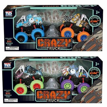 Σετ 2 Τεμαχίων Δεινόσαυρος Monstertrucks με Τριβή σε Πολυτελές Κουτί - Mix