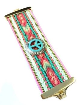 Πολυτελές Φαρδύ Βραχιόλι Μέντα Ibiza Peace (1 τμχ)