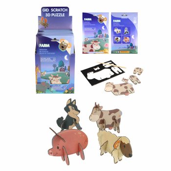 DISPLAY SCRATCH 3D PUZZLE - ΖΩΑ ΤΗΣ ΦΑΡΜΑΣ (18 τεμάχια)