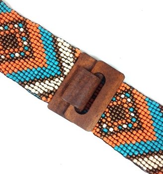 Χειροποίητη Ζώνη Ibiza Aztec Μπλε της Μέντας (1 τεμ)
