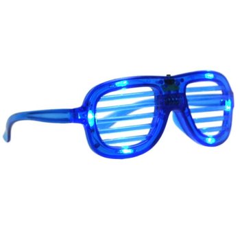 ΓΥΑΛΙΑ SHUTTER SHADES ΜΕ ΦΩΤΙΣΜΟ - ΜΠΛΕ (12 τμχ.)