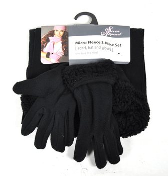 Σετ Micro Fleece 3 Τεμαχίων Μαύρο