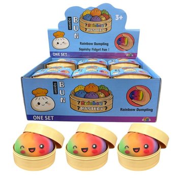 RAGE - RAINBOW Squishy Bun Dumplings ΜΕΓΑΛΑ (8.5 x 8.5 x 4.8 Cm) - Viral 2026 Fidget Toy (12τμχ.)