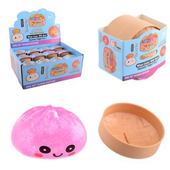 RAGE - Squishy SUGAR EDITION Bun Dumplings &Mu;&Iota;&Kappa;&Rho;&Omicron; (5.3 x 5.3 x 4.1 Cm) Viral 2026 Fidget Toy (24 &tau;&epsilon;&mu;.)