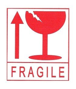 Ετικέτα FRAGILE / Αυτοκόλλητο Εύθραυστο (45 φύλλα)