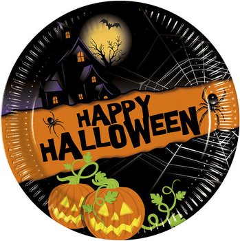 Σετ 8 Τεμαχίων Πιάτα Μίας Χρήσης - Σχέδιο: Happy Halloween (6 σετ)