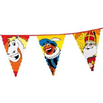 Μεγάλη Γιρλάντα με Σημαίες Sinterklaas & Piet 6 Μέτρα (13 τμχ)