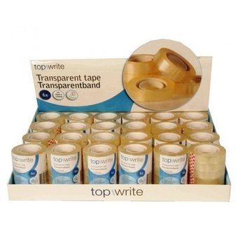 TOPWRITE - 6 ΡΟΛΑ ΔΙΑΦΑΝΗΣ ΚΟΛΛΗΤΙΚΗ ΤΑΙΝΙΑ ΣΕ DISPLAY (24 ΣΕΤ ΤΩΝ 6)