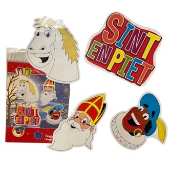 SINTERKLAAS SINT & PIET - ΣΕΤ 4 ΔΙΠΛΗΣ ΟΨΗΣ ΔΙΑΚΟΣΜΗΤΙΚΩΝ ΠΙΝΑΚΙΔΩΝ (6 τεμ.)