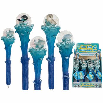 Στυλό Sea Life με Θαλάσσια Ζώα και Glitter (Display 12 τμχ)