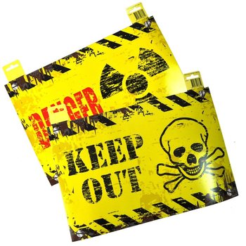 ΔΙΑΚΟΣΜΗΤΙΚΗ ΠΙΝΑΚΙΔΑ ΠΟΡΤΑΣ - "DANGER" / "KEEP OUT" (12 τεμ.)
