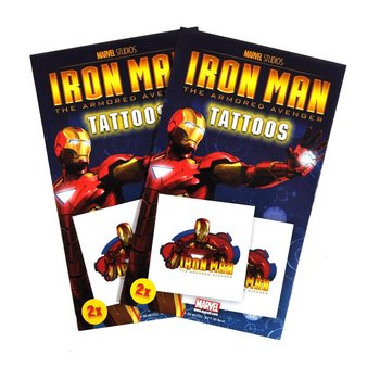 Τατουάζ Marvel 2 τεμαχίων - Σχέδιο Iron Man (50 τμχ.)