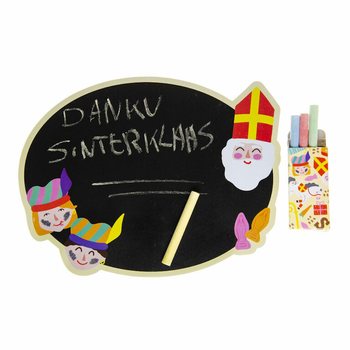 Μαυροπίνακας Άγιος Νικόλαος με κιμωλίες (24 τμχ.)