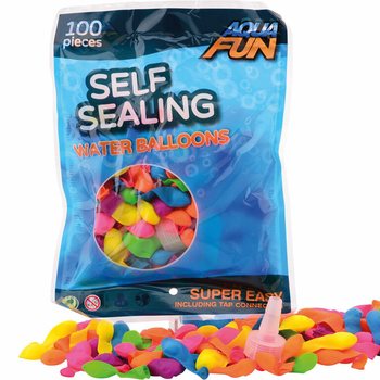AQUA FUN - 100x Αυτοσφραγιζόμενες Νεροβόμβες (Συσκευασία 6)